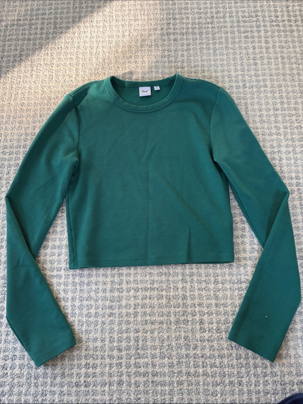 TNA Forest Green Cropped Long Sleeve Tee